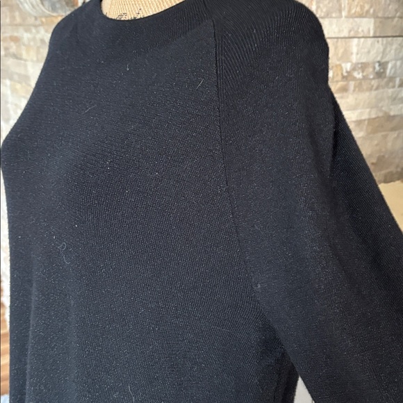 Anthropologie Claudette ruffled sweater dress drop shoulder metallic sparkle - Picture 8 of 16